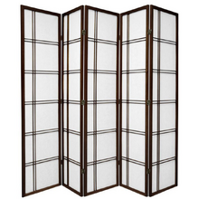 5 Panel Cross Room Divider Screen